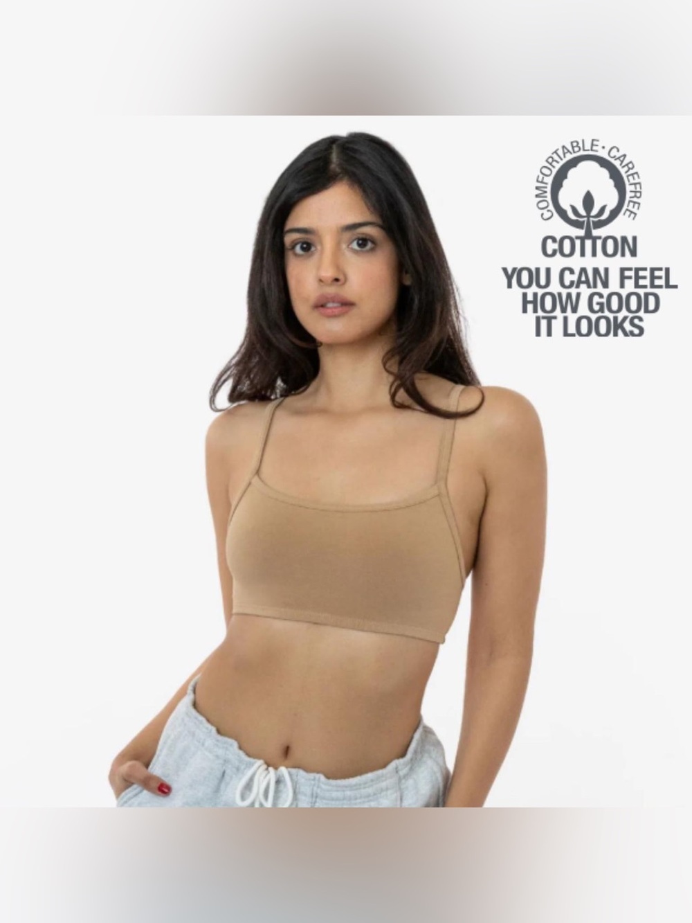 Garment Dye Basic Bralette Sports Bra by Los Angeles Apparel